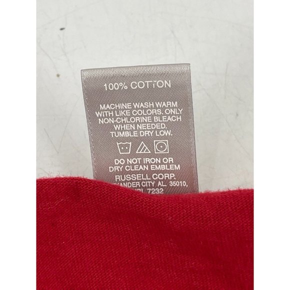 Russell Athletic Rutgers University Red Short Sleeve Graphic T Shirt Tee Size L - Picture 8 of 11